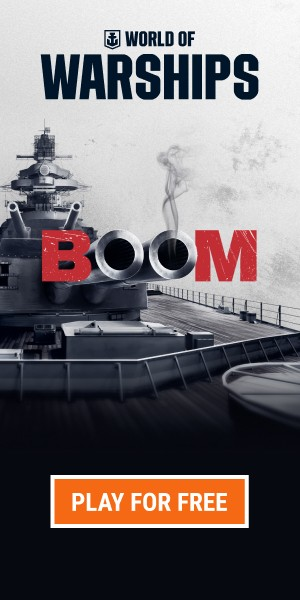 Advert banner for World of Warships