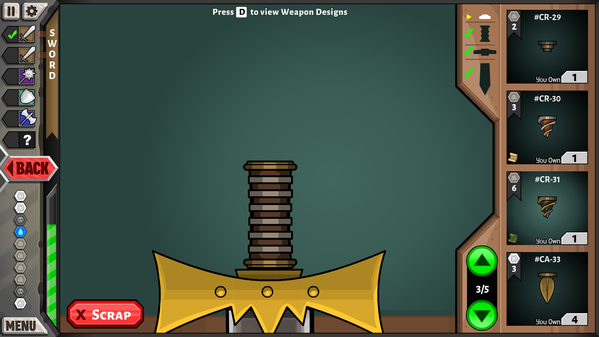 Screenshot thumbnail of Jacksmith: Weapons and Warriors