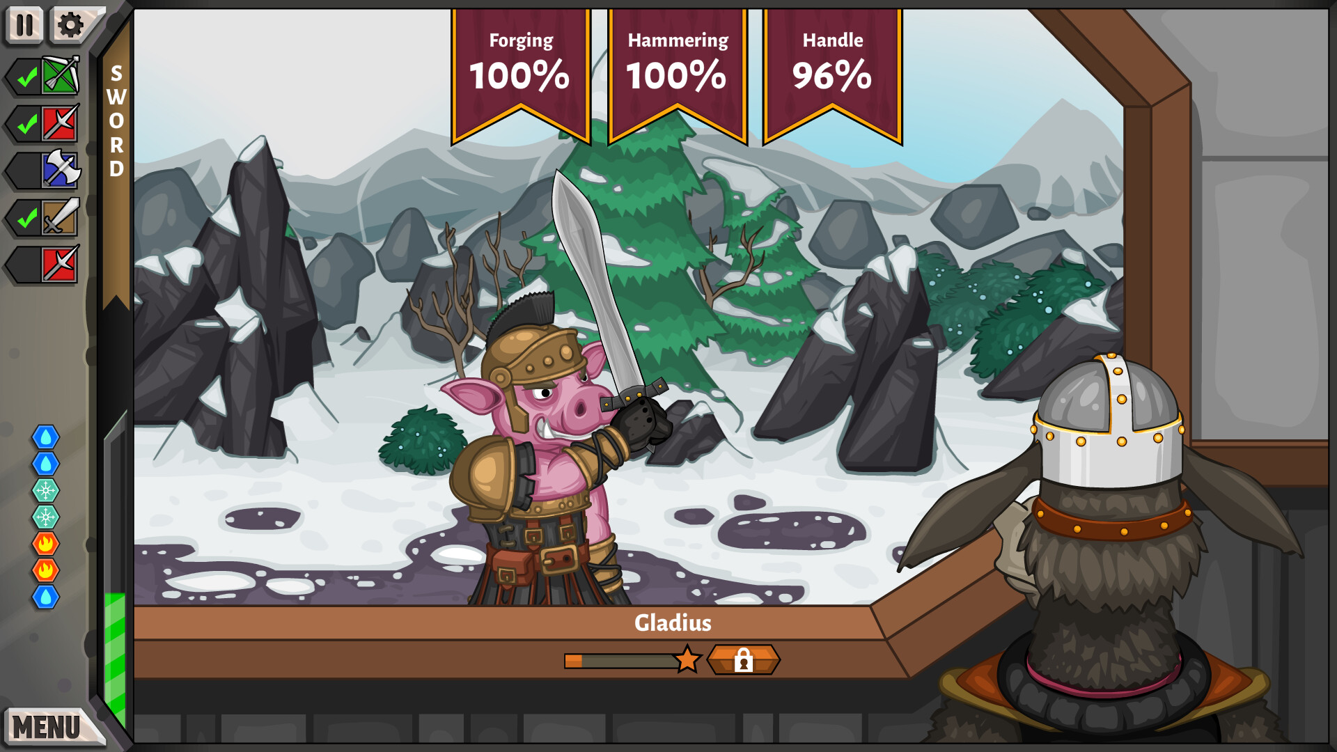 Screenshot thumbnail of Jacksmith: Weapons and Warriors