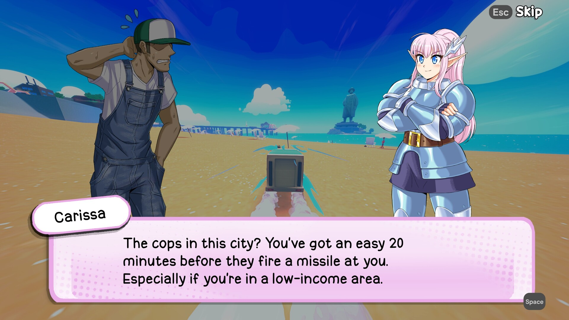 Screenshot thumbnail of Truck-kun is Supporting Me from Another World?!
